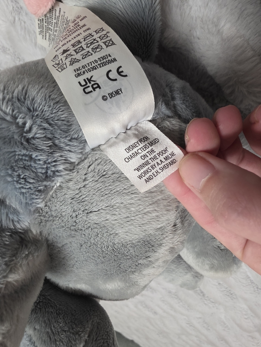 Disney Store Eeyore Plush Winnie The Pooh Grey Detachable Tail - Picture 5 of 12